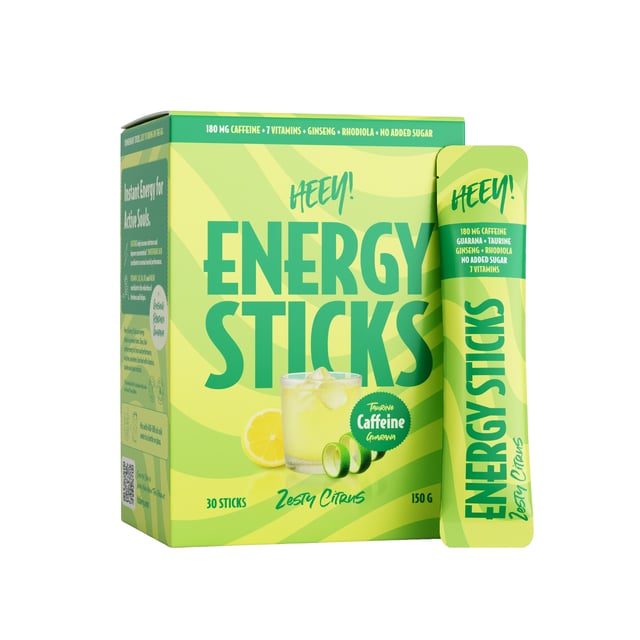 Heey! Energy Sticks Koffein Guarana Zesty Citrus 30 st | Mat & dryck - Drycker - Energidryck,Träning - Energigivande - Energidryck,Vitaminer & kosttillskott - Energi & fokus | Apoteka