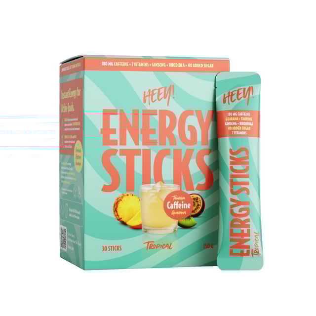 Heey! Energy Sticks Koffein Guarana Tropical 30 st | Mat & dryck - Drycker - Energidryck,Träning - Energigivande - Energidryck,Vitaminer & kosttillskott - Energi & fokus | Apoteka