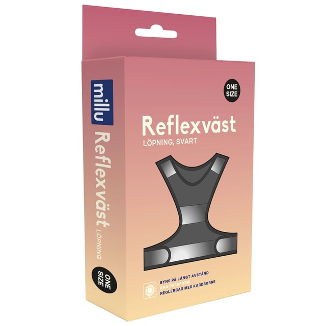 Millu Reflexväst Löpning Svart One-size | Hjälpmedel & säkerhet - Säker ute | Apoteka