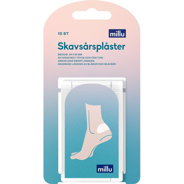 Millu Skavsårsplåster Medium 10 st | Sår, bett & stick - Sår - Plåster - Skavsårsplåster,Hudvård - Händer & fötter - Skavsårsplåster | Apoteka