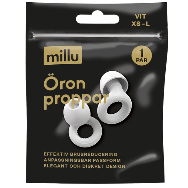 Millu Öronproppar Diskret Vit 1 par | Ögon & öron - Öron - Öronproppar | Apoteka