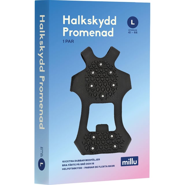 Millu Halkskydd Promenad L 1 par + 10 dubbar | Hjälpmedel & säkerhet - Säker ute | Apoteka