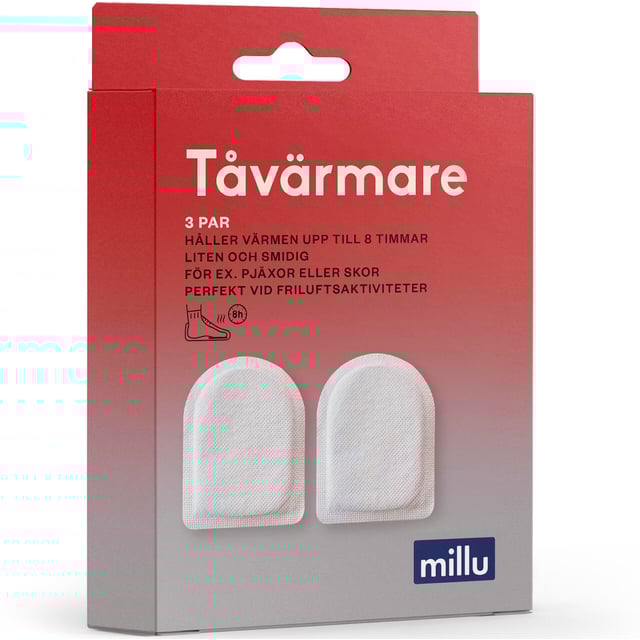 Millu Tåvärmare 3 par | Hjälpmedel & säkerhet - Praktiska hjälpmedel | Apoteka