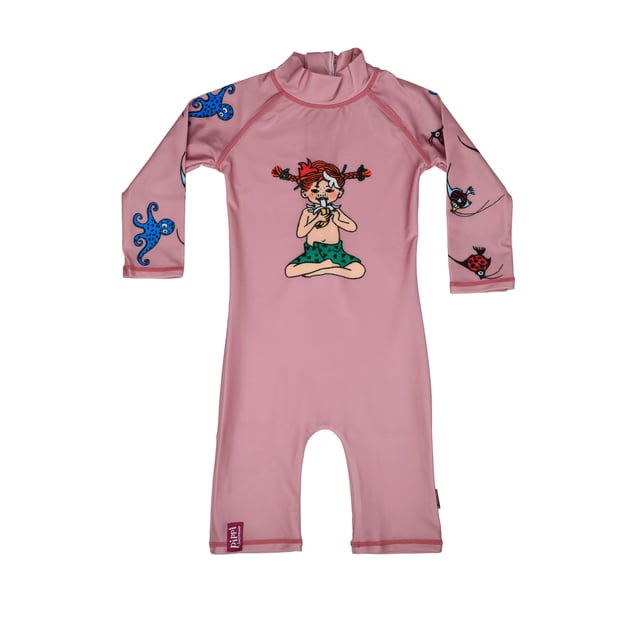 Swimpy UV-dräkt Pippi Söderhavet Rosa Stl 74-80 | Baby, barn & förälder - Solskydd för barn - UV-kläder för barn - UV-dräkt | Apoteka