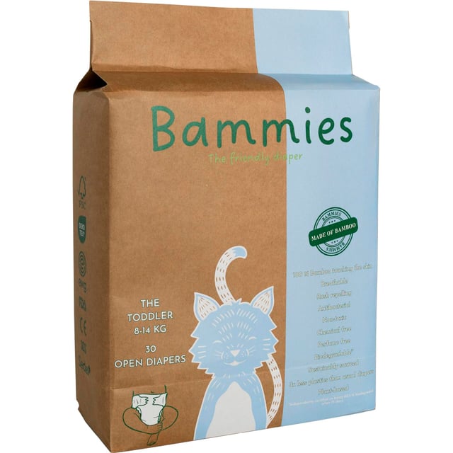 Bammies Bambublöjor The Toddler 8 - 14 kg 30 st | Baby, barn & förälder - Blöjor & våtservetter - Blöjor | Apoteka
