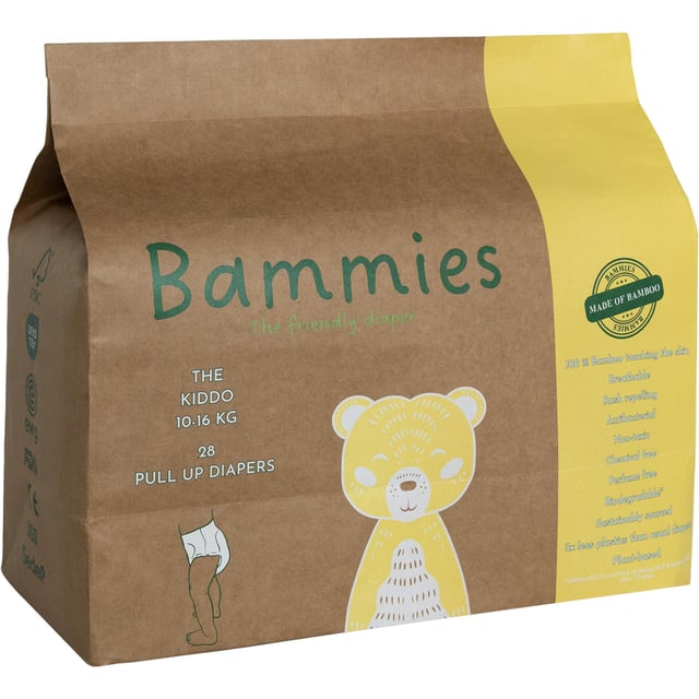 Bammies Bambublöjor Byxblöjor The Kiddo 10 - 16 kg 28 st | Baby, barn & förälder - Blöjor & våtservetter - Blöjor | Apoteka