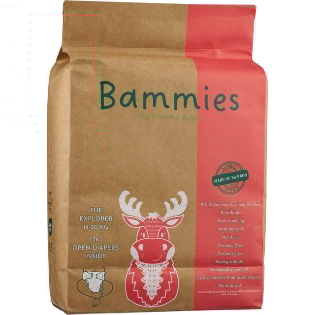 Bammies Bambubblöjor The Explorer 14 - 20 kg 26 st | Baby, barn & förälder - Blöjor & våtservetter - Blöjor | Apoteka
