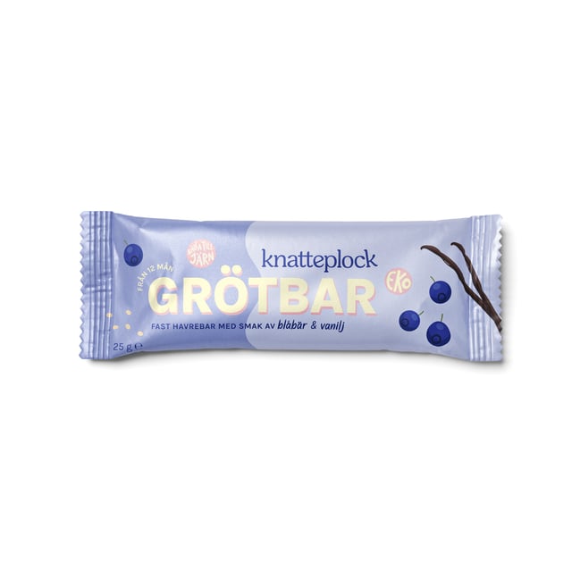Knatteplock Grötbar Blåbär & Vanilj 25 g | Baby, barn & förälder - Barnmat - Barnmat mellanmål,Mat & dryck - Barnmat - Barnmat mellanmål | Apoteka
