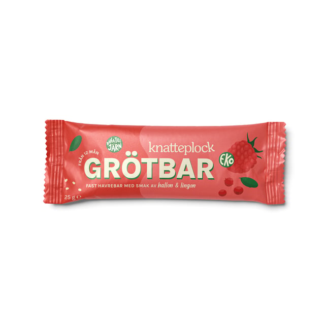 Knatteplock Grötbar Hallon & Lingon 25 g | Baby, barn & förälder - Barnmat - Barnmat mellanmål,Mat & dryck - Barnmat - Barnmat mellanmål | Apoteka