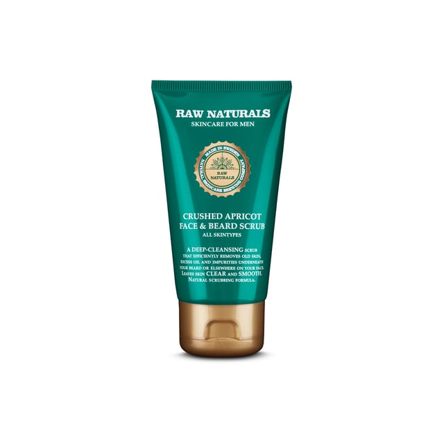 Raw Naturals Crushed Apricot Face & Beard Scrub | Hudvård - Hudvård för män - Skäggvård,Hudvård - Ansiktsvård - Ansiktspeeling & ansiktsskrubb | Apoteka