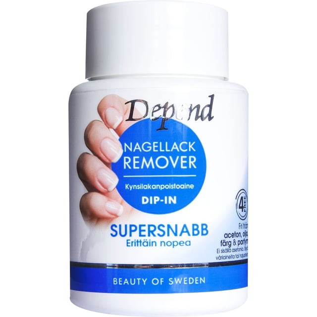 Depend Remover Dip-in Blå 75 ml | Smink - Naglar - Nagellacksborttagning | Apoteka