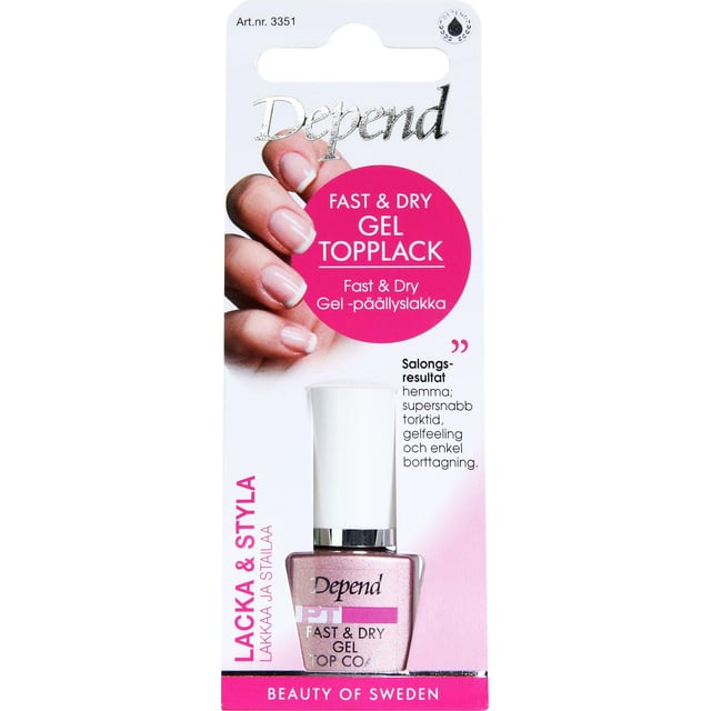 Depend Fast & Dry Gel Topplack | Smink - Naglar - Nagellack - Bas- & topplack | Apoteka