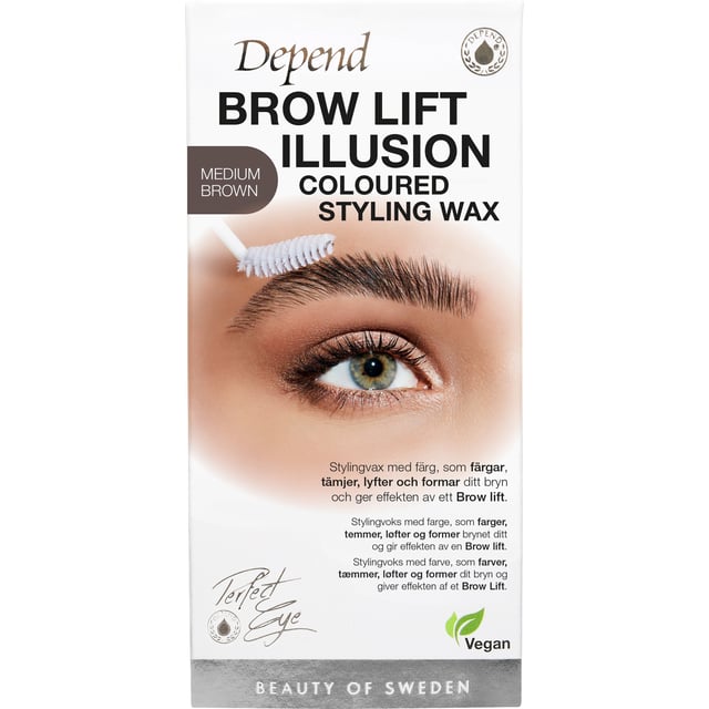 Depend Brow Lift Illusion Colored Styling Vax Medium Brown 1 st | Smink - Ögonbryn - Ögonbrynsskugga & ögonbrynsgel | Apoteka