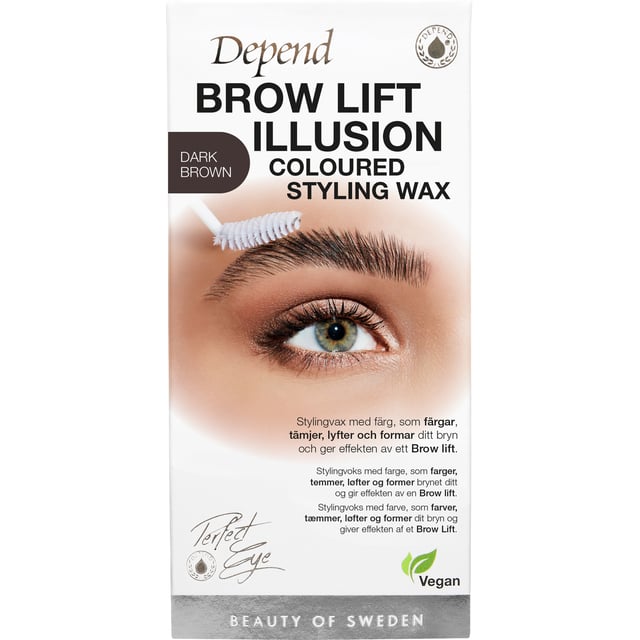 Depend Brow Lift Illusion Colored Styling Vax Dark Brown 1 st | Smink - Ögonbryn - Ögonbrynsskugga & ögonbrynsgel | Apoteka