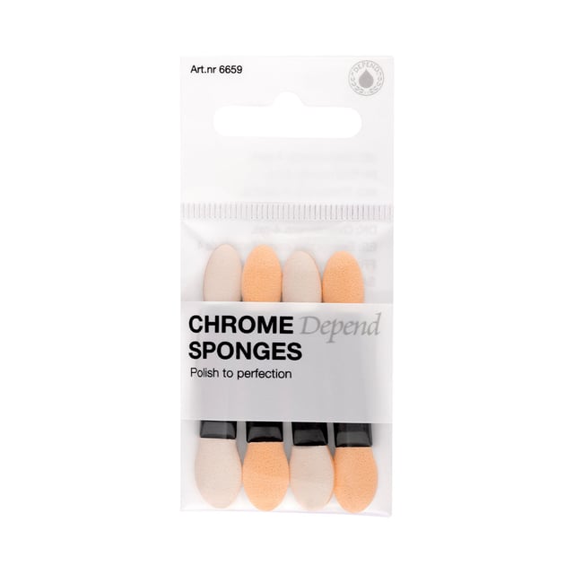 Depend Cosmetic Chrome Sponges 4 st | Smink - Naglar - Nagellack - Färgat nagellack,Smink - Naglar - Nagelsax & nagelfil | Apoteka