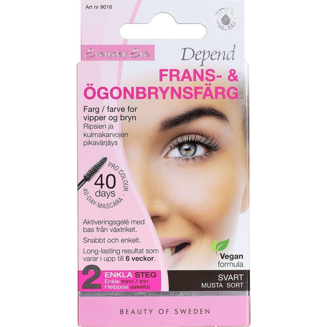 Depend Frans- & Ögonbrynsfärg Svart | Smink - Ögonbryn - Ögonbrynsfärgning & ögonfransfärgning | Apoteka