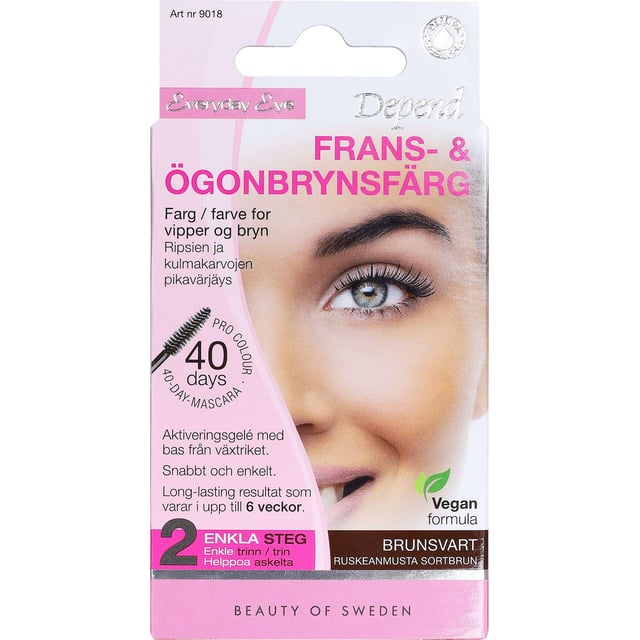 Depend Frans- & Ögonbrynsfärg Brunsvart | Smink - Ögonbryn - Ögonbrynsfärgning & ögonfransfärgning | Apoteka