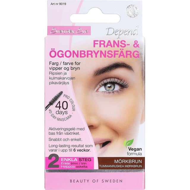 Depend Frans- & Ögonbrynsfärg Mörkbrun | Smink - Ögonbryn - Ögonbrynsfärgning & ögonfransfärgning | Apoteka