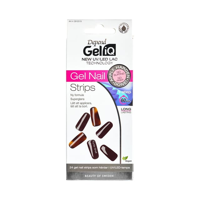 Depend Gel iQ Gel Nail Strips Turtle Shell Nord | Smink - Naglar - Nagelsax & nagelfil,Smink - Naglar - Nagellack | Apoteka