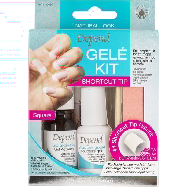 Depend Gelekit Natural Look Shortcut Tip | Smink - Naglar - Nagellack - Bas- & topplack | Apoteka