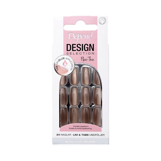 Depend Design Selection Royal Greige Short Coffin Nord | Smink - Naglar - Nagelsax & nagelfil,Smink - Naglar - Nagellack | Apoteka