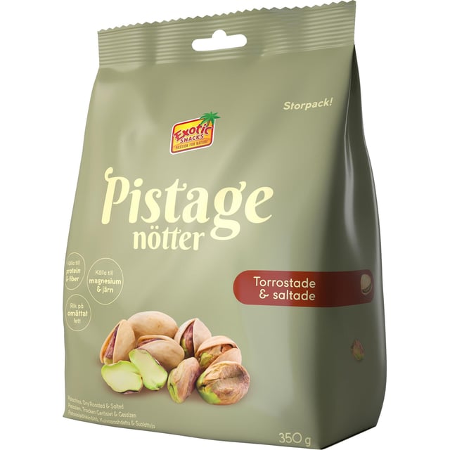 Exotic Snacks Pistagenötter 350 g | Mat & dryck - Skafferi - Torkad frukt, nötter & frön | Apoteka