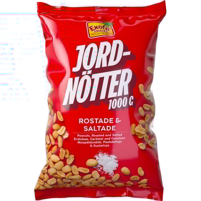 Exotic Snacks Jordnötter Rostade & Saltade 1000 g | Mat & dryck - Skafferi - Torkad frukt, nötter & frön | Apoteka