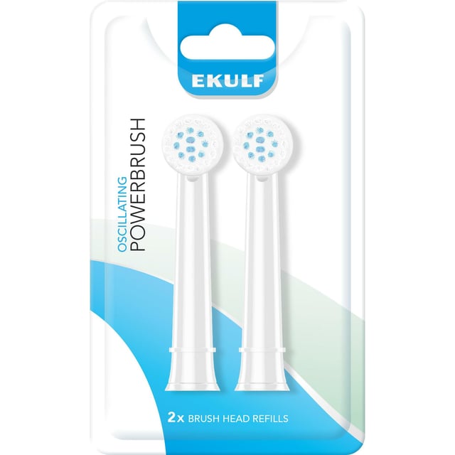 EKULF PowerBrush white refill 2st | Munvård - Tandborste - Eltandborste | Apoteka