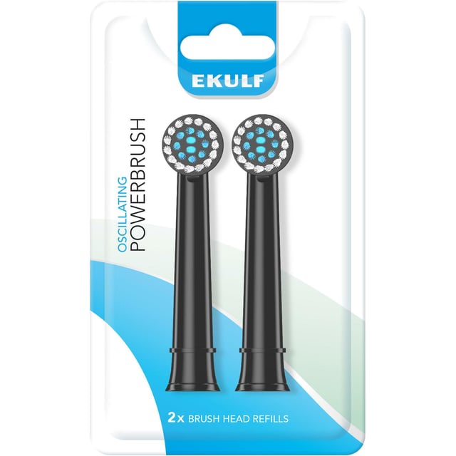 EKULF PowerBrush black refill 2st | Munvård - Tandborste - Eltandborste | Apoteka