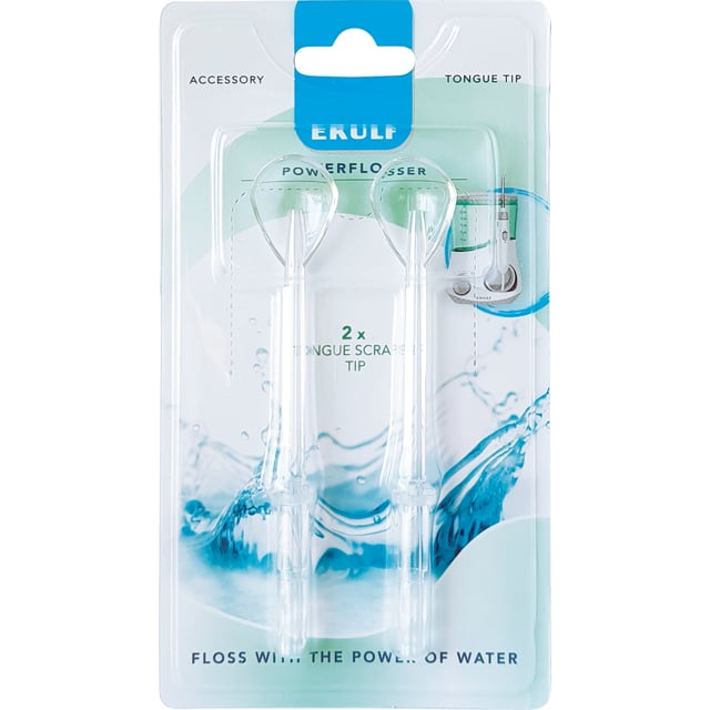 EKULF PowerFlosser Tongue Scraper Tip 2 st | Munvård - Dålig andedräkt | Apoteka