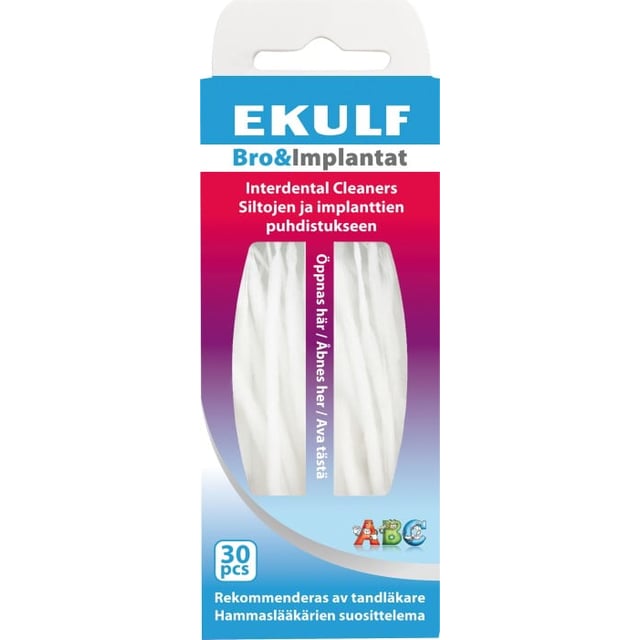 Ekulf Interdental cleaners tandtråd 30 st | Munvård - Mellanrumsrengöring - Tandtråd & byglar | Apoteka
