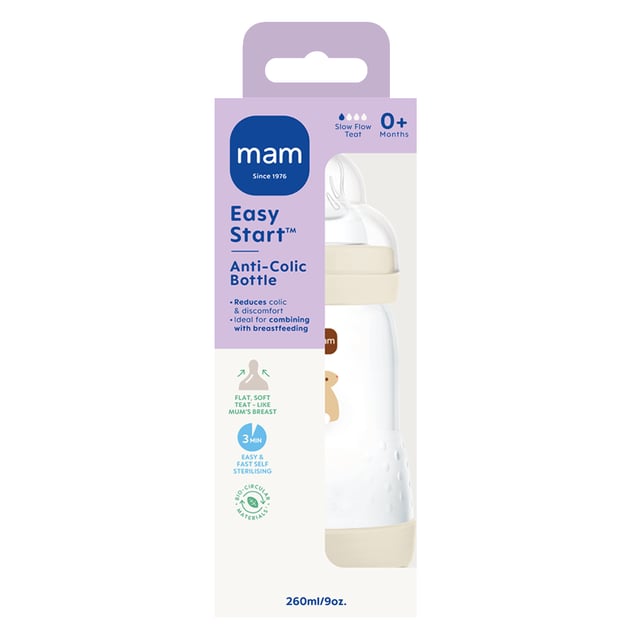 MAM Easy Start Anti Colic Nappflaska 0+ Månader 260 ml - Olika färger | Baby, barn & förälder - Mata - Nappflaskor för nyfödda | Apoteka