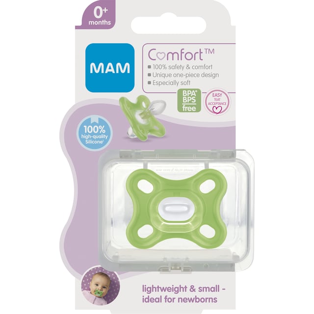 MAM Comfort Newborn 0+ Månader 1 st - Olika färger | Baby, barn & förälder - Nappar & napphållare - Nappar för nyfödda,Baby, barn & förälder - Nappar & napphållare - Nappar | Apoteka