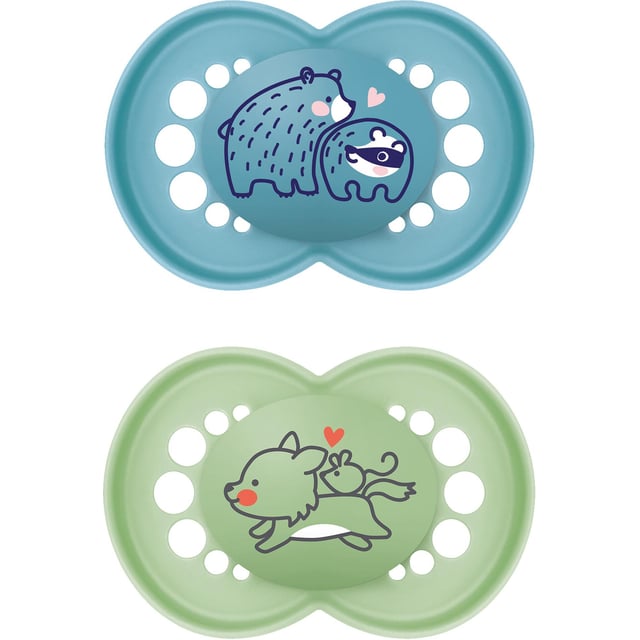 MAM Original 16-36 månader Silk 2-pack med Steriliseringsbox Blå | Baby, barn & förälder - Nappar & napphållare - Nappar | Apoteka