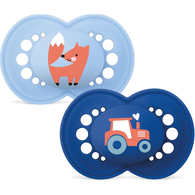 MAM Original Silk 6-16m Box V Blue 2 st | Baby, barn & förälder - Nappar & napphållare - Nappar | Apoteka