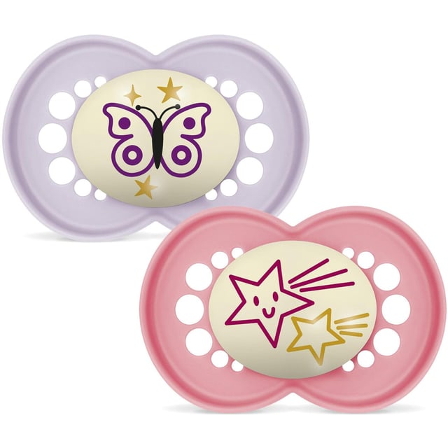 MAM Original Night Silk 6-16m Box V Pink 2 st | Baby, barn & förälder - Nappar & napphållare - Nattnappar | Apoteka