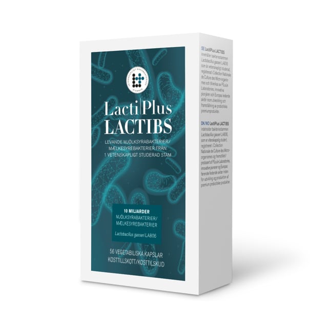 LactiPlus Lactibs 56 kapslar | Vitaminer & kosttillskott - Kosttillskott för mage - Mjölksyrabakterier,Mage & tarm - Mjölksyratabletter | Apoteka
