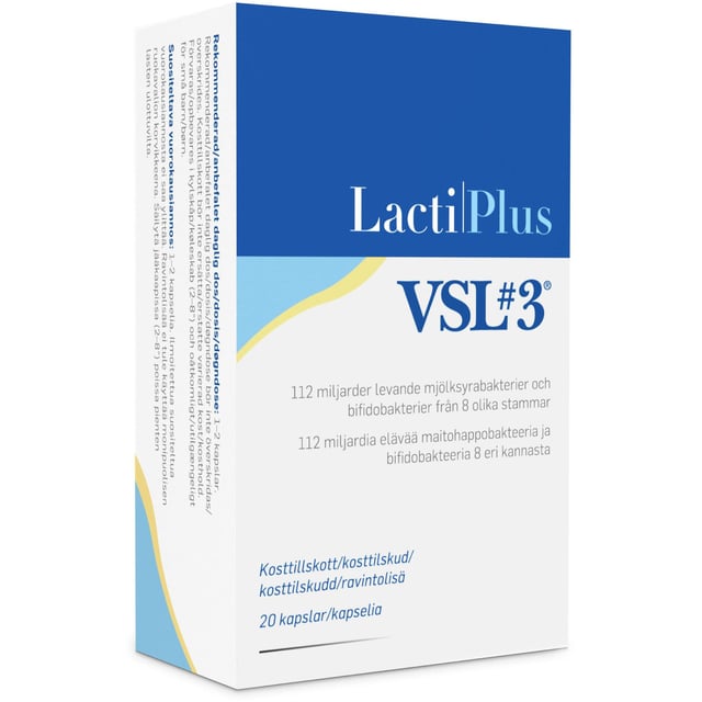 Lactiplus VSL3 20 Kapslar | Vitaminer & kosttillskott - Kosttillskott för mage - Mjölksyrabakterier,Mage & tarm - Mjölksyratabletter | Apoteka