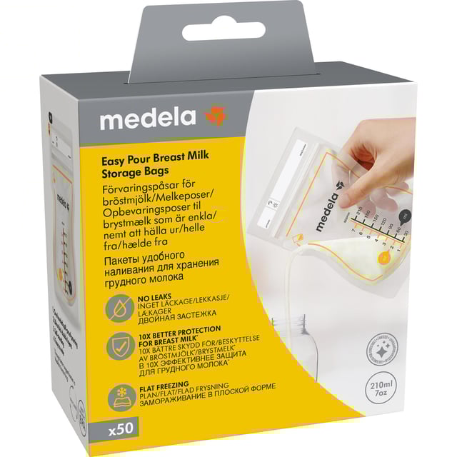 Medela Easy Pour Förvaringspåsar för Bröstmjölk 50 st | Baby, barn & förälder - Mata - Tillbehör & förvaring | Apoteka