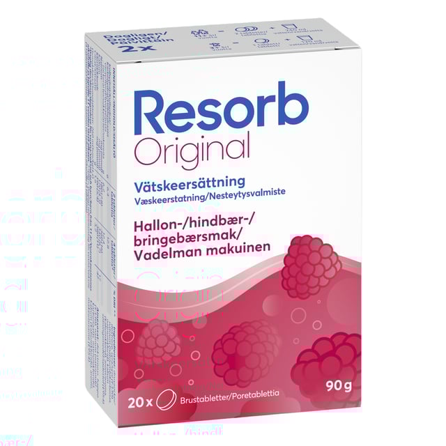 Resorb Vätskeersättning Hallonsmak 90 g