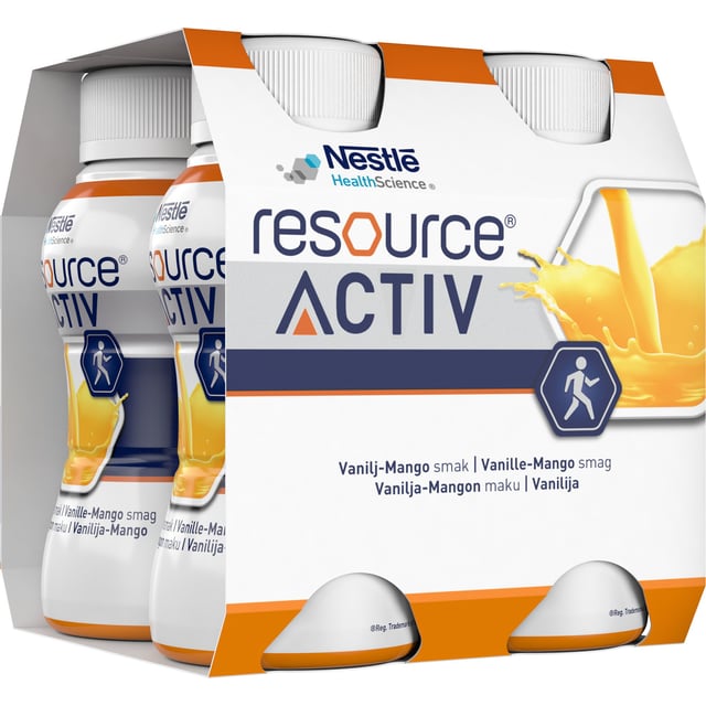Nestlé Resource Activ Vanilj-Mango 4 x 200 ml | Viktkontroll - Kosttillägg | Apoteka