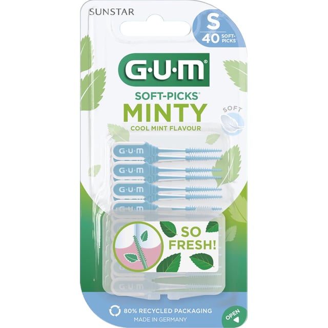 GUM Soft-Picks Comfort Flex S Mint 40 st | Munvård - Mellanrumsrengöring - Tandpetare | Apoteka