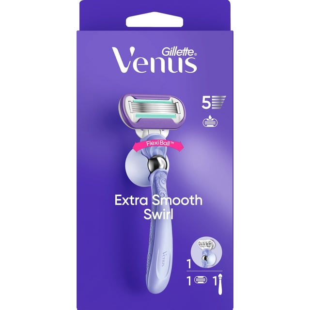 Gillette Venus Extra Smooth Swirl Rakhyvel & 1 Rakblad Inklusive Duschhållare | Hudvård - Rakning & hårborttagning - Rakhyvlar,Hudvård - Rakning & hårborttagning - Rakblad | Apoteka