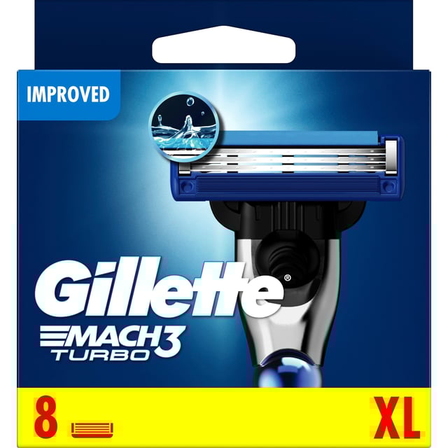 Gillette Mach3 Turbo Rakblad 8 st | Hudvård - Hudvård för män - Skäggvård - Rakhyvel för män,Hudvård - Rakning & hårborttagning - Rakblad | Apoteka