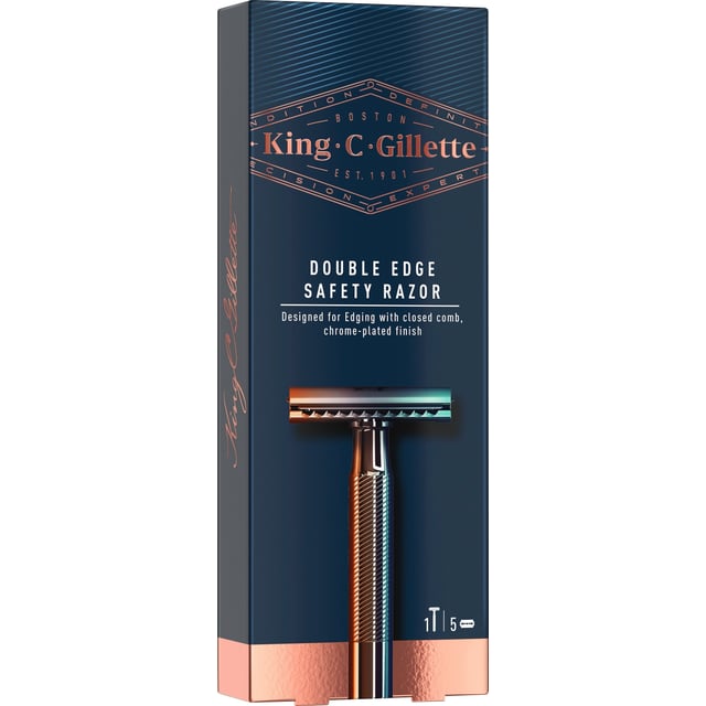 King C. Gillette Dubbeleggad Säkerhetshyvel 1 st | Hudvård - Hudvård för män - Skäggvård - Rakhyvel för män,Hudvård - Rakning & hårborttagning - Rakhyvlar | Apoteka