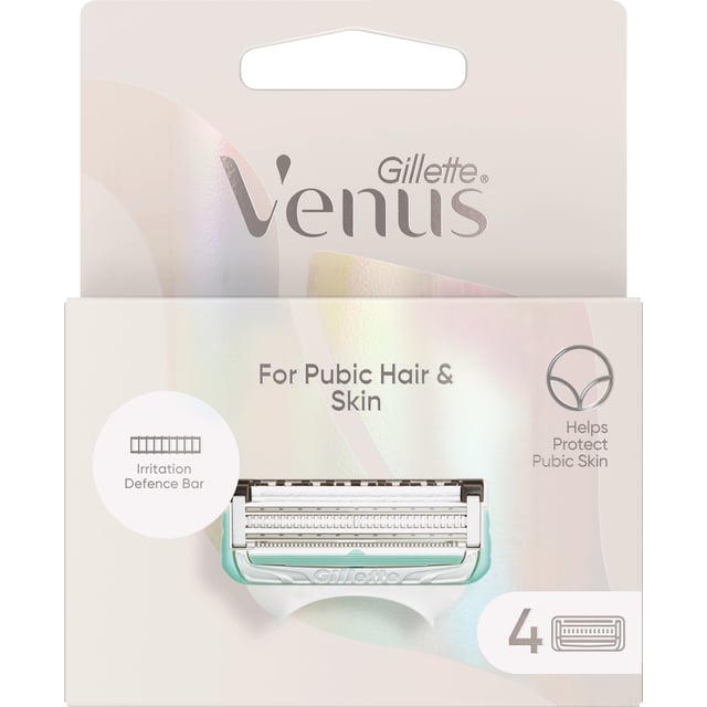 Gillette Venus Rakblad för intimområdet 4 st | Intimvård - Hårborttagning intim - Intimrakning,Hudvård - Rakning & hårborttagning - Rakblad | Apoteka