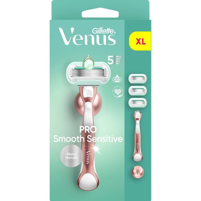 Gillette Venus Pro Smooth Sensitive Rakhyvel & 3 st Rakblad Samt Duschhållare | Hudvård - Rakning & hårborttagning - Rakhyvlar,Hudvård - Rakning & hårborttagning - Rakblad | Apoteka