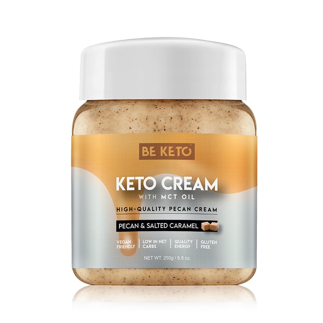 BeKeto Cream Pecan & Salted Caramel + MCT Oil 250 g | Mat & dryck - Olja, fett & smör - Nötsmör | Apoteka