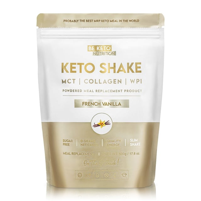 BeKeto Shake French Vanilla 500 g | Träning - Proteintillskott - Proteinpulver - Vassleprotein,Mat & dryck - Olja, fett & smör - MCT-olja | Apoteka