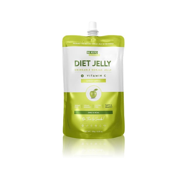 BeKeto Diet Jelly Konjac Green Apple 150 g | Mat & dryck - Snacks & godis - Godis | Apoteka